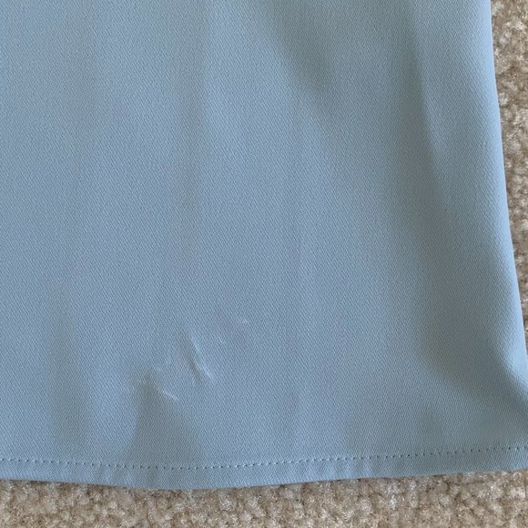 🎉HP🎉Calvin Klein Light Sky Blue Shirt Womens SZ M Long Flare Sleeve Round Neck - Picture 14 of 15